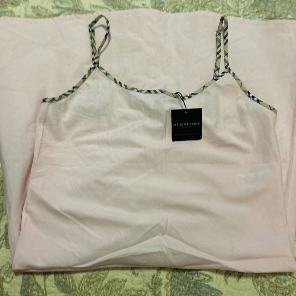 Burberry Light Pink Camisole with Check Trim size small - Picture 2 of 14